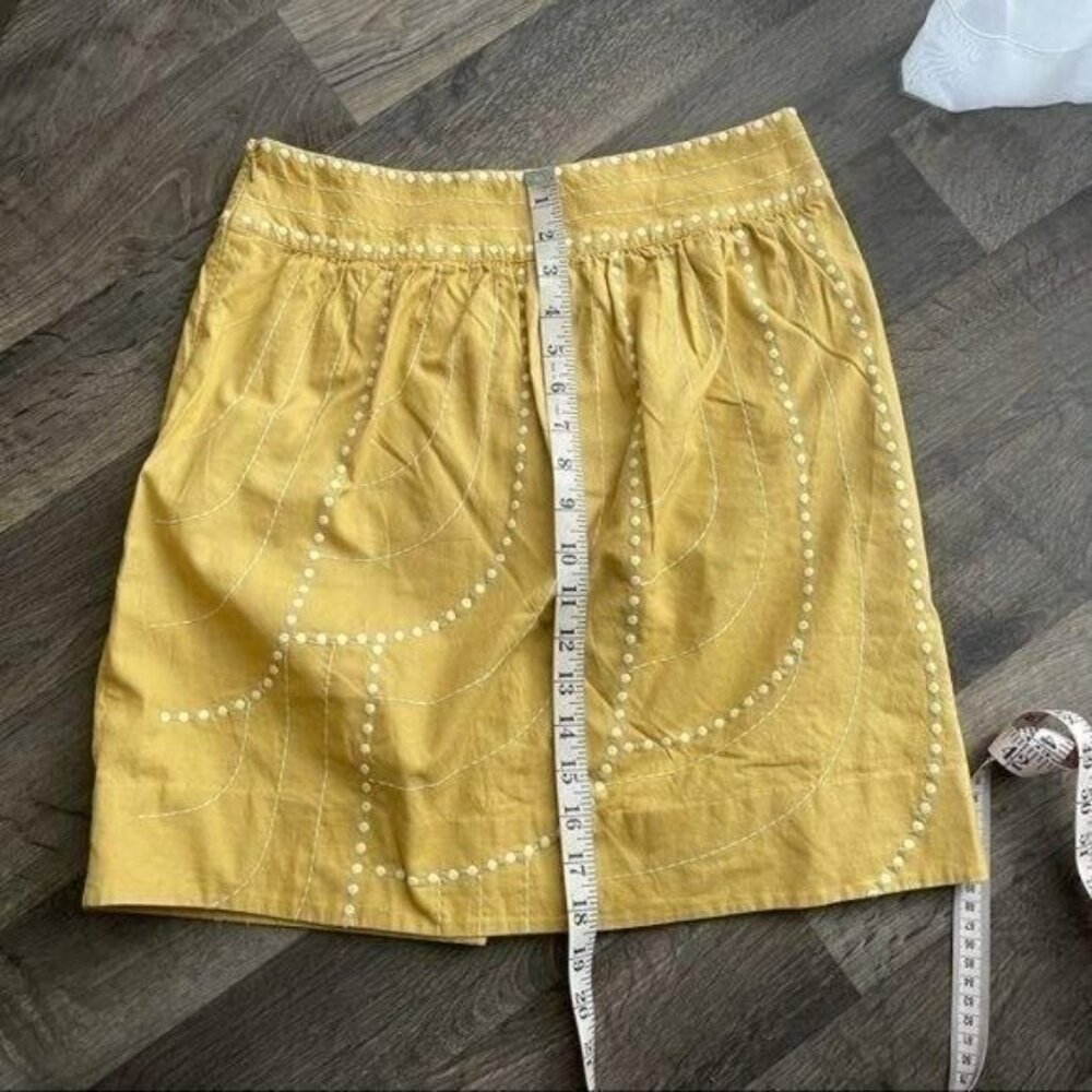 Floreat Yellow & White Embroidered Skirt Size 2 - Picture 9 of 9